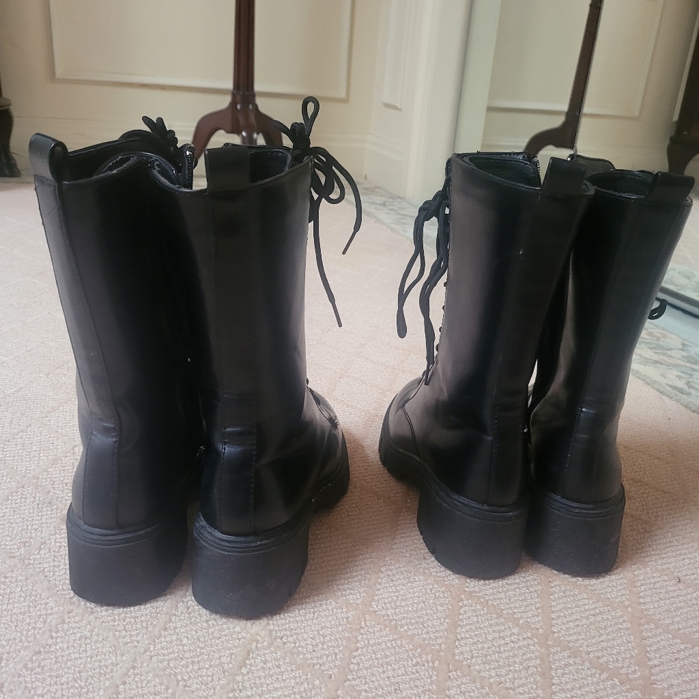2 pair of girls combat boots
